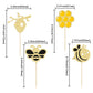 Gyufise 24Pcs Bumble Bee Cupcake Toppers Glitter Heart Honeycomb Bee Cupcake Picks Baby Shower Cake Decorations For Bee Theme Ba