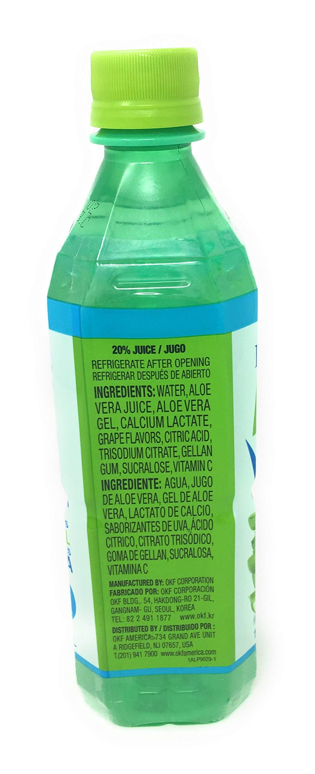OKF Aloe Vera Drink, Sugar Free, 16.9 Fl Oz, 12 Pack