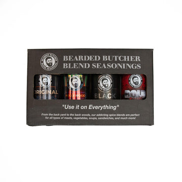 Bearded Butchers 4-Pack Seasoning Bundle, Includes Original, Hollywood, Black, and Bold Blends - Get as a Gift or Use for Any Co