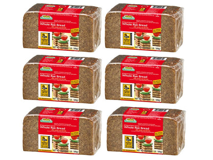 Mestemacher Whole Grain Bread (Whole Rye, 17.6 oz, pack of 6)