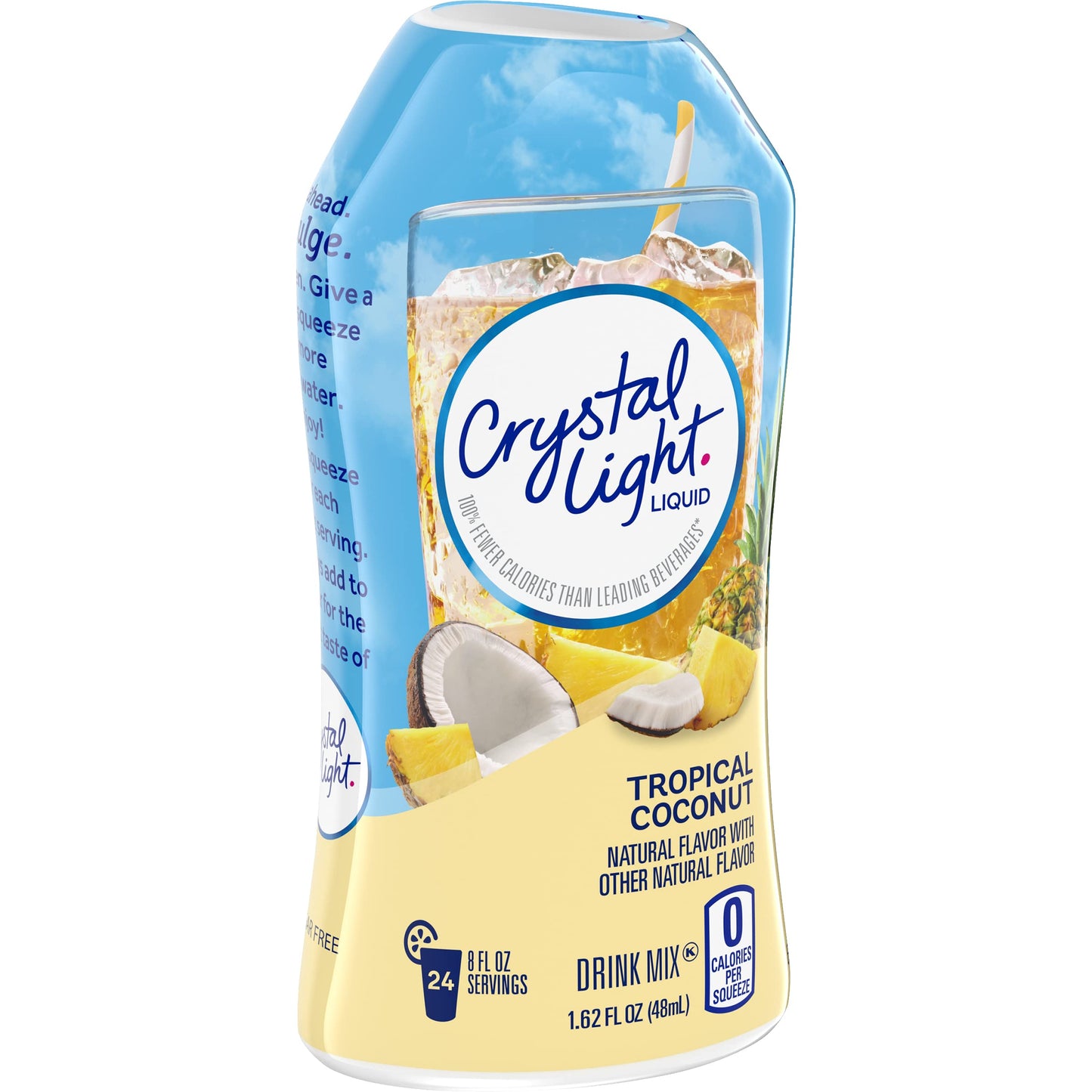 Crystal Light Liquid Energy Drink, Tropical Coconut, 1.62 fl oz (Pack of 8)