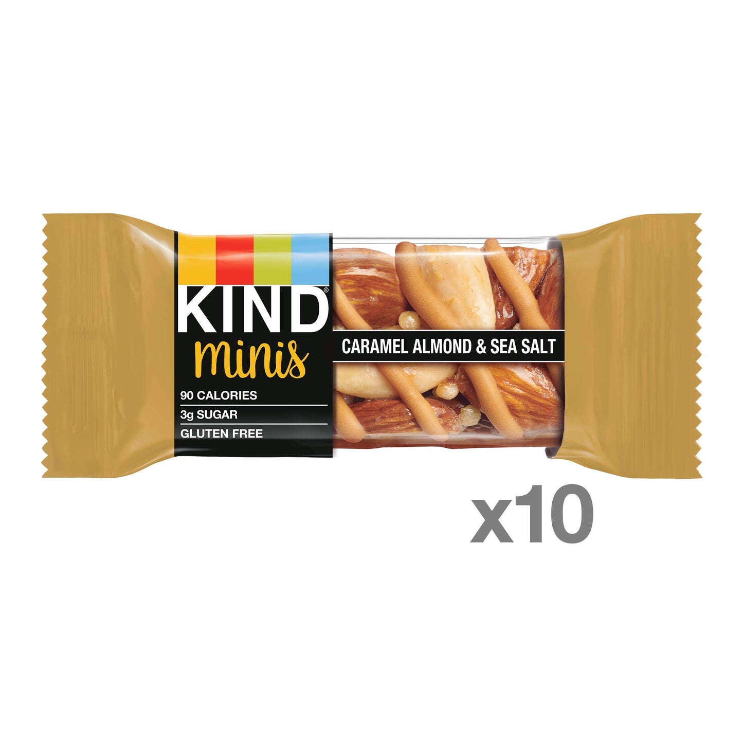KIND Minis, Caramel Almond & Sea Salt, 0.7 Ounce (Pack of 10)
