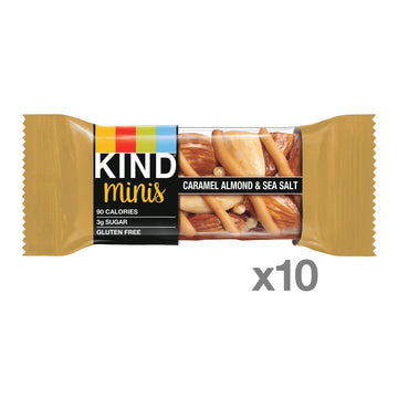KIND Minis, Caramel Almond & Sea Salt, 0.7 Ounce (Pack of 10)