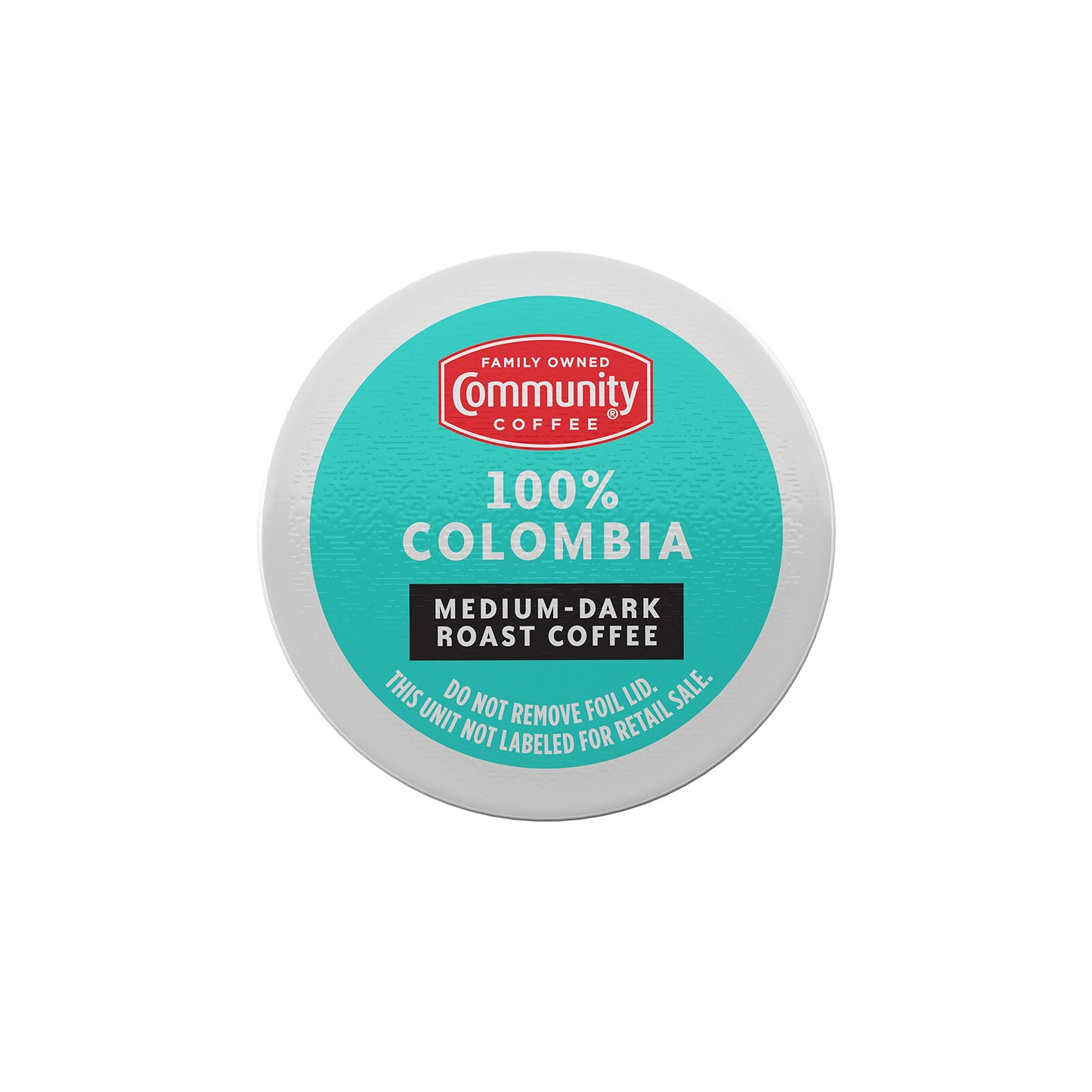 Community Coffee 100% Colombian, 18 Count, Medium-Dark Roast, Single Serve K-Cup Compatible Coffee Pods, Box of 18 Pods