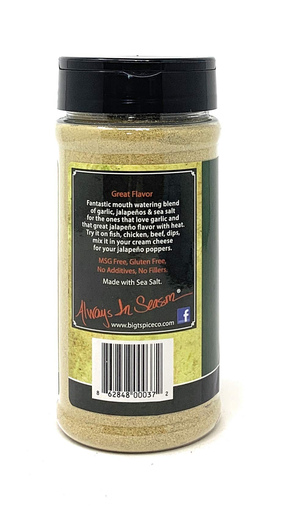 Big T Spice Co. (Garlic Jalapeno Seasoning),10 Ounce (Pack of 1)