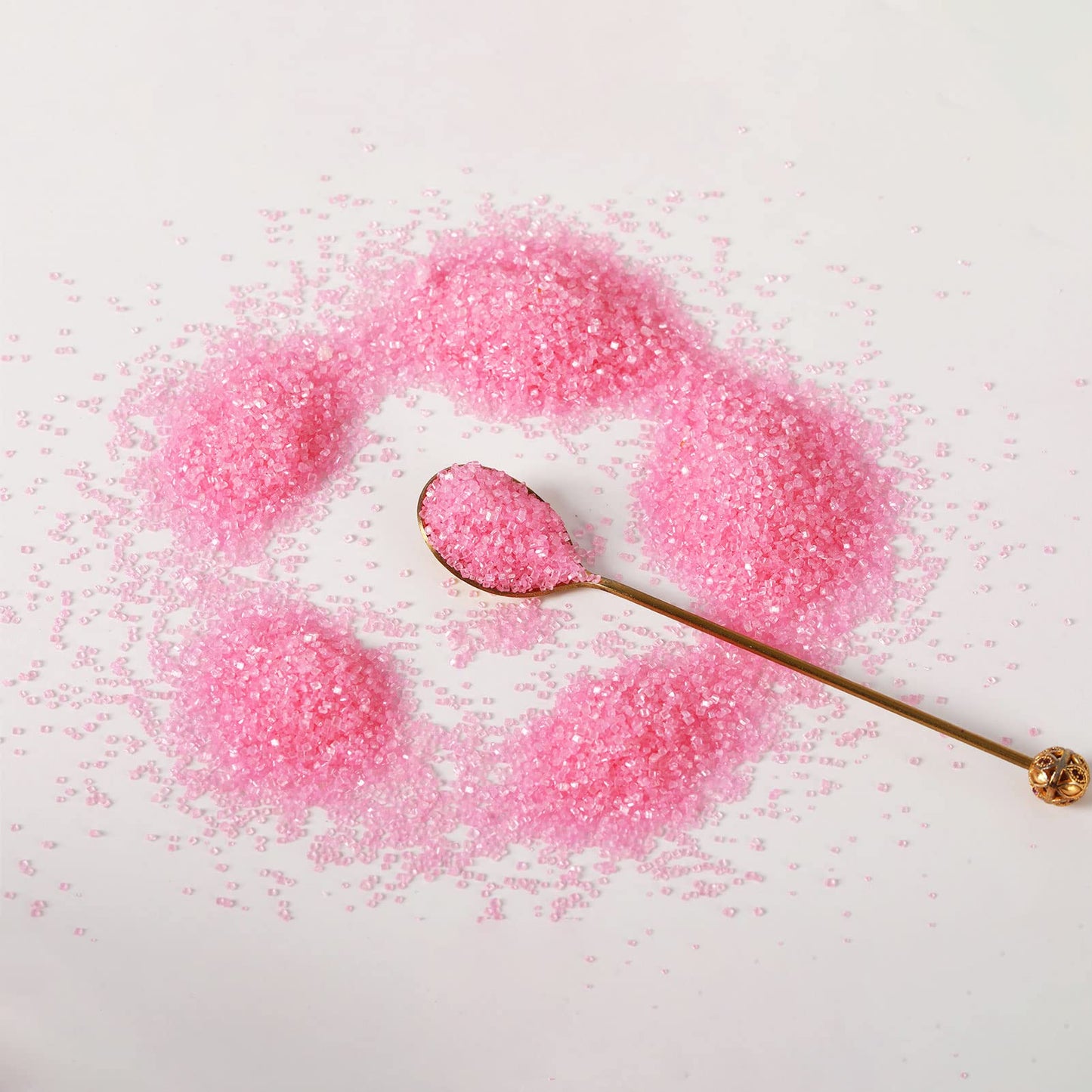 Kasvan Pink Sanding Sugar Sprinkles - Edible Sugar Crystals, Baking Cake Decorations, Ice Cream Toppings Cupcake Decorating, Wed