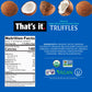 That'S It. Organic Belgian Dark Chocolate & Coconut Datetruffles. 100% Plant-Based, Vegan, Gluten-Free, 47 Calories Per Truffle,