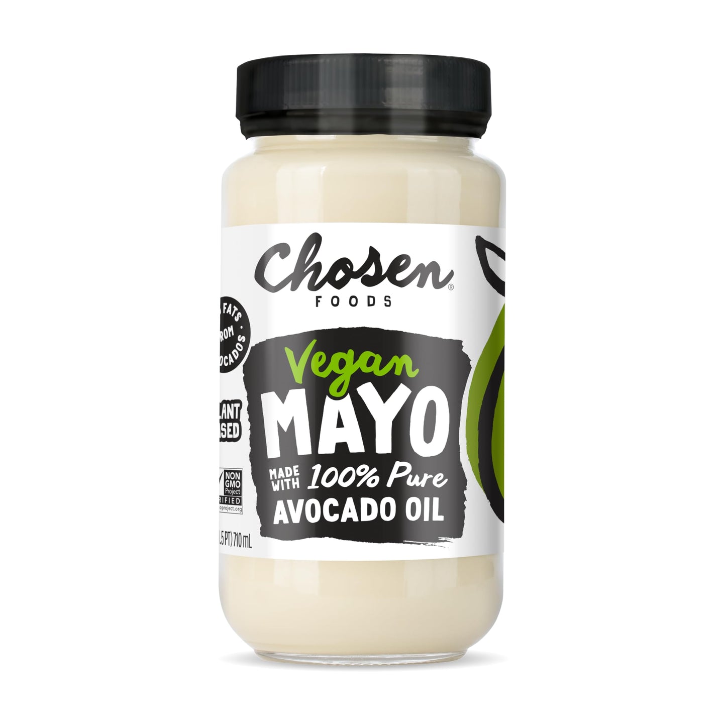 Chosen Foods Classic Vegan Avocado Oil-Based Mayonnaise, Gluten & Dairy Free, Low-Carb, Keto & Paleo Diet Friendly, Mayo For Sandwiches, Dressings And Sauces (24 Fl Oz)