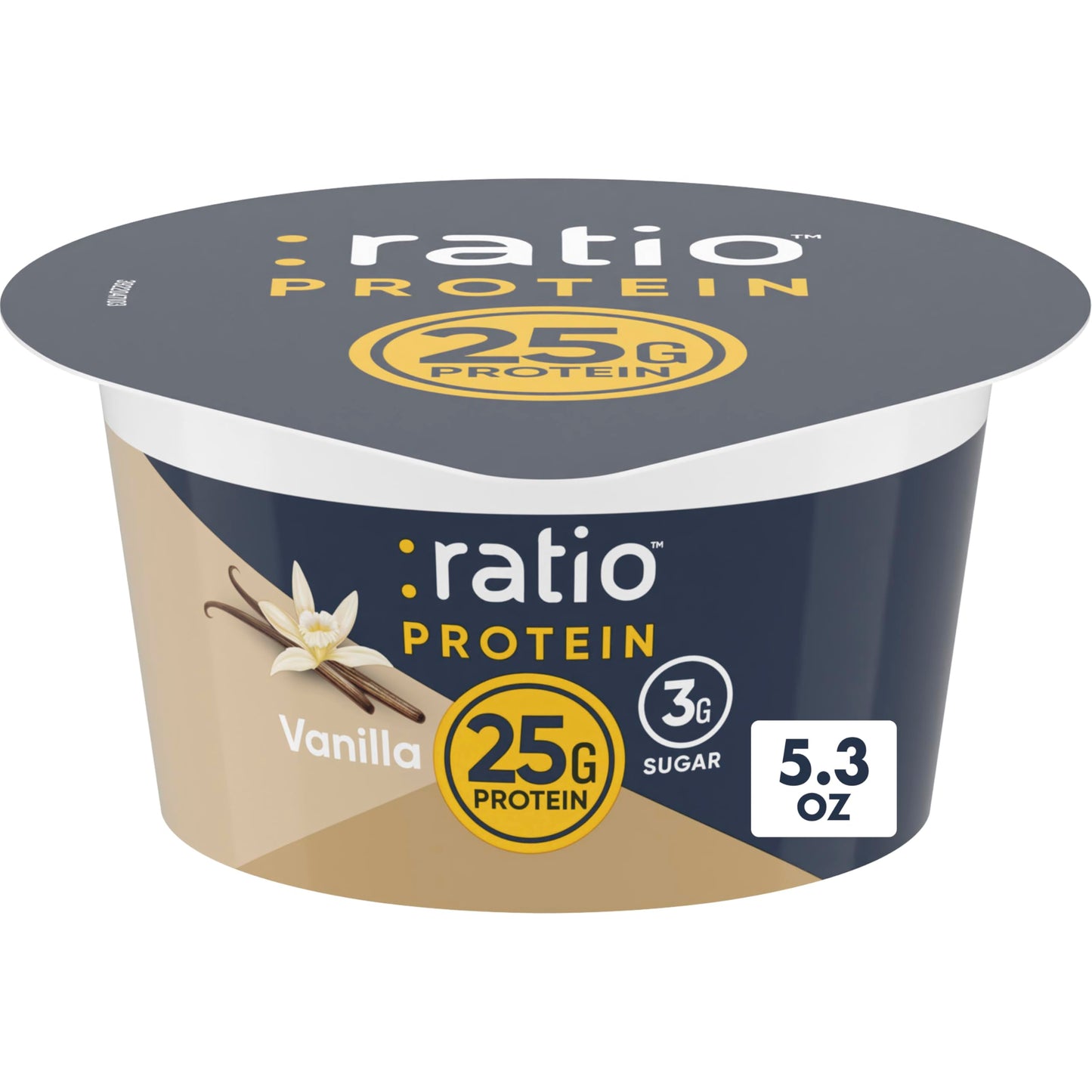 Ratio Yogurt Protein Cultured Dairy Snack, Vanilla, 25g Protein, 5.3 OZ