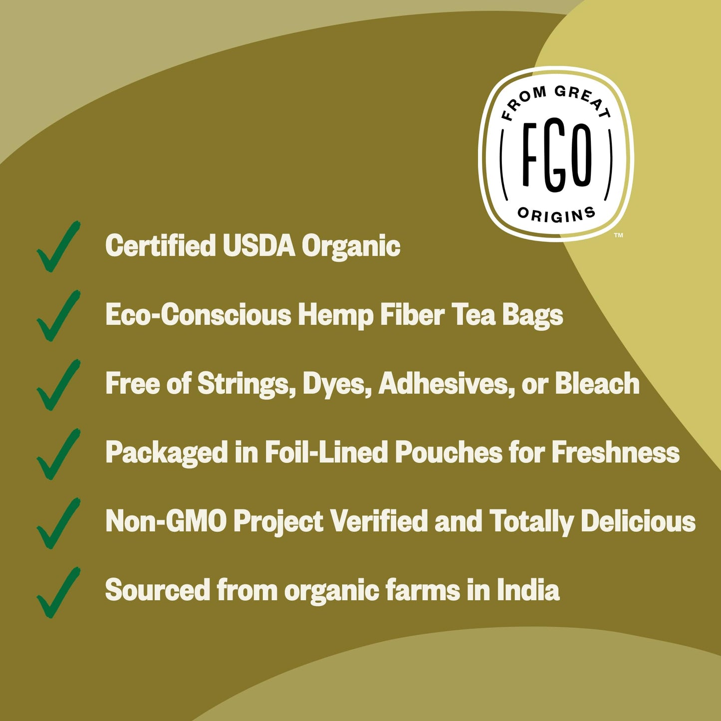 Fgo Organic Ginger Tea, Eco-Conscious Tea Bags, 100 Count, Packaging May Vary (Pack Of 1)