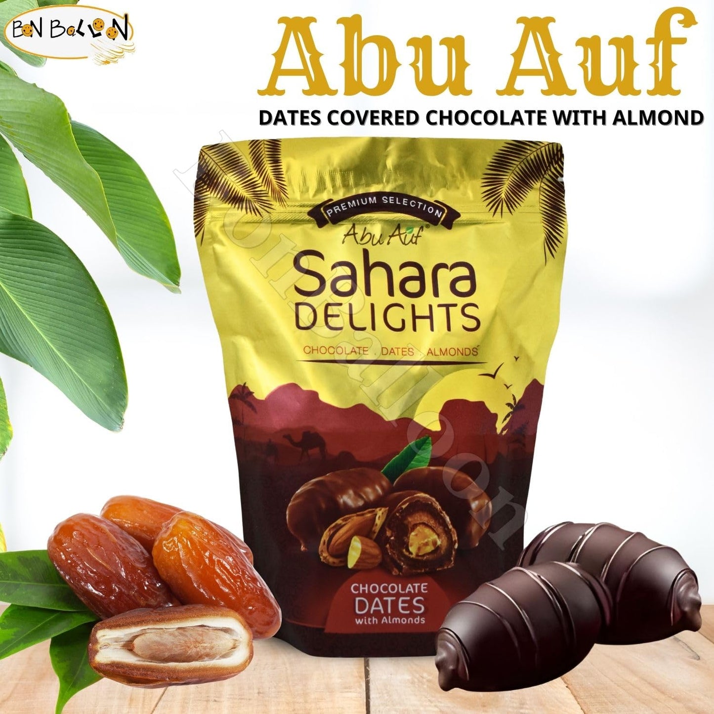 Abu Auf Semi Dry Dates Without Seed Stuffed With Almond Coated With Chocolate Sahara Delights Delicious Finest Natural Tamr Free