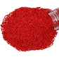 Homankit Red Jimmies Sprinkles Edible Sprinkle Candy Soft Jimmies Toppings for Ice Cream, Cupcake, Cake, Cookie, Dessert Decorat