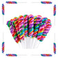 Rainbow Lollipops - Twisty Lollipop Individually Wrapped - Bulk Candy For Birthday Party - Twist Suckers & Lollipops For Party F