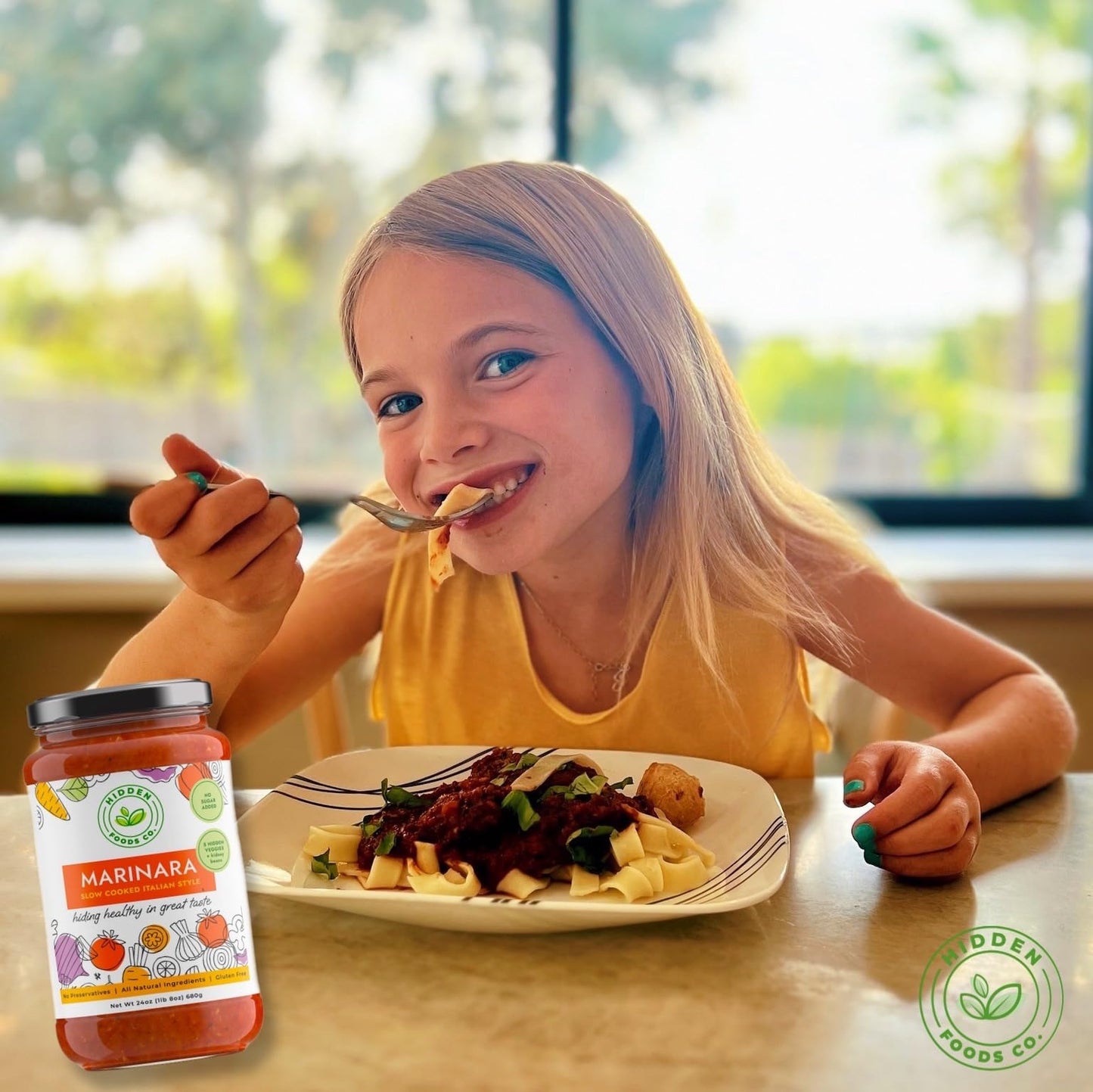 Hidden Foods Slow Cooked Marinara Sauce With Natural Vegetables, Low Carb And Low Sodium, No Sugar Added, Thick And Delicious Fl