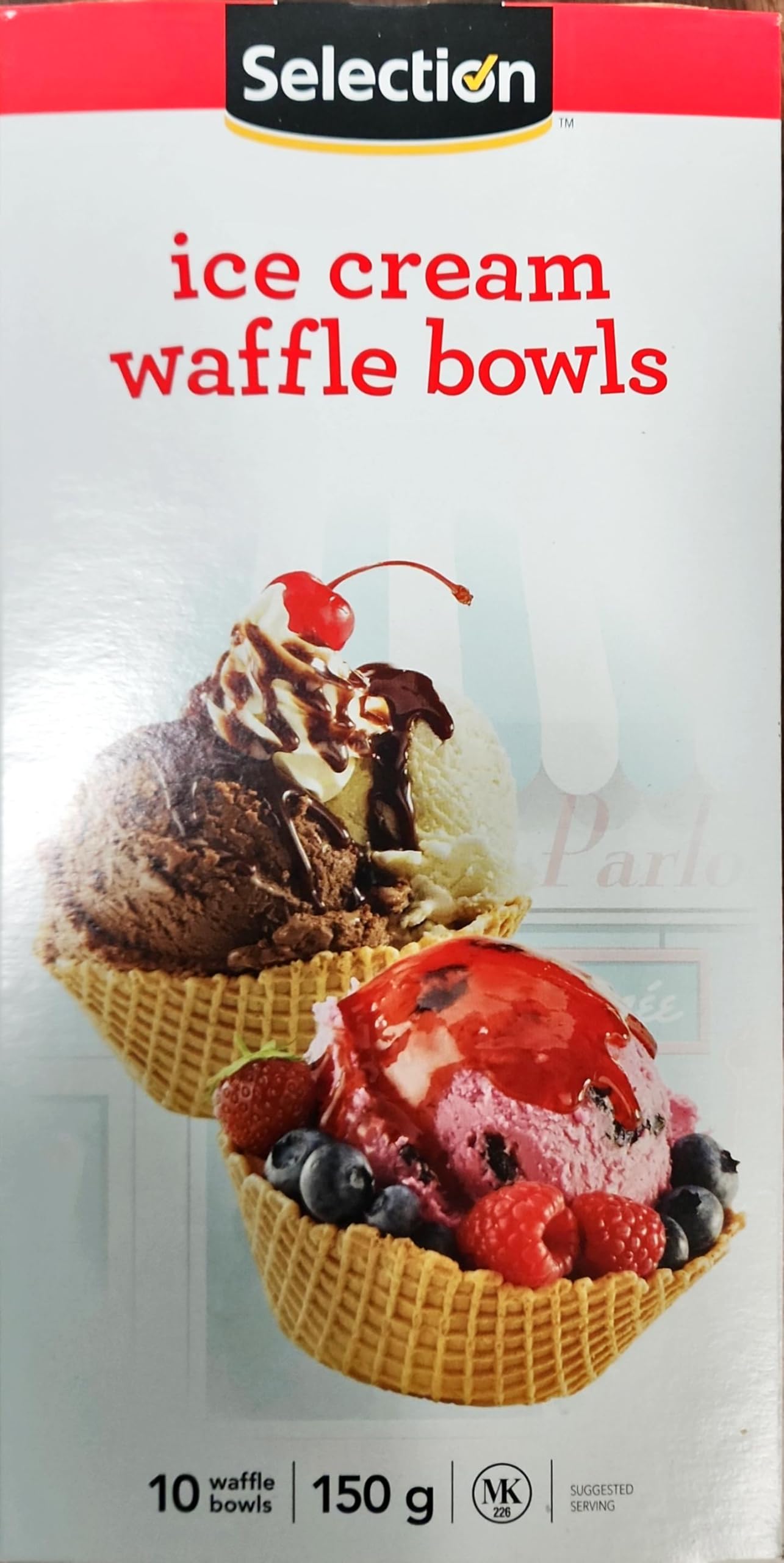BONBON RIO STORE Waffle Bowls for Dessert - 10 Pack, Classic Ice Cream Waffle Bowls, Crisp and Crunchy, Ideal for Parties and Gatherings