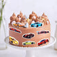 Cyodoos 45Pcs Edible Wafer Paper Race Car Cupcake Toppers Car Party Decoration Drink Topper Birthday Party Supplies Car Themed P