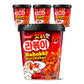 DELIEF Rabokki Hot Chicken Flavor 165g/5.82oz - Pack of 4, Korean Street Food, Ramen Noodle and Tteokbokki Rice Cake Combined in