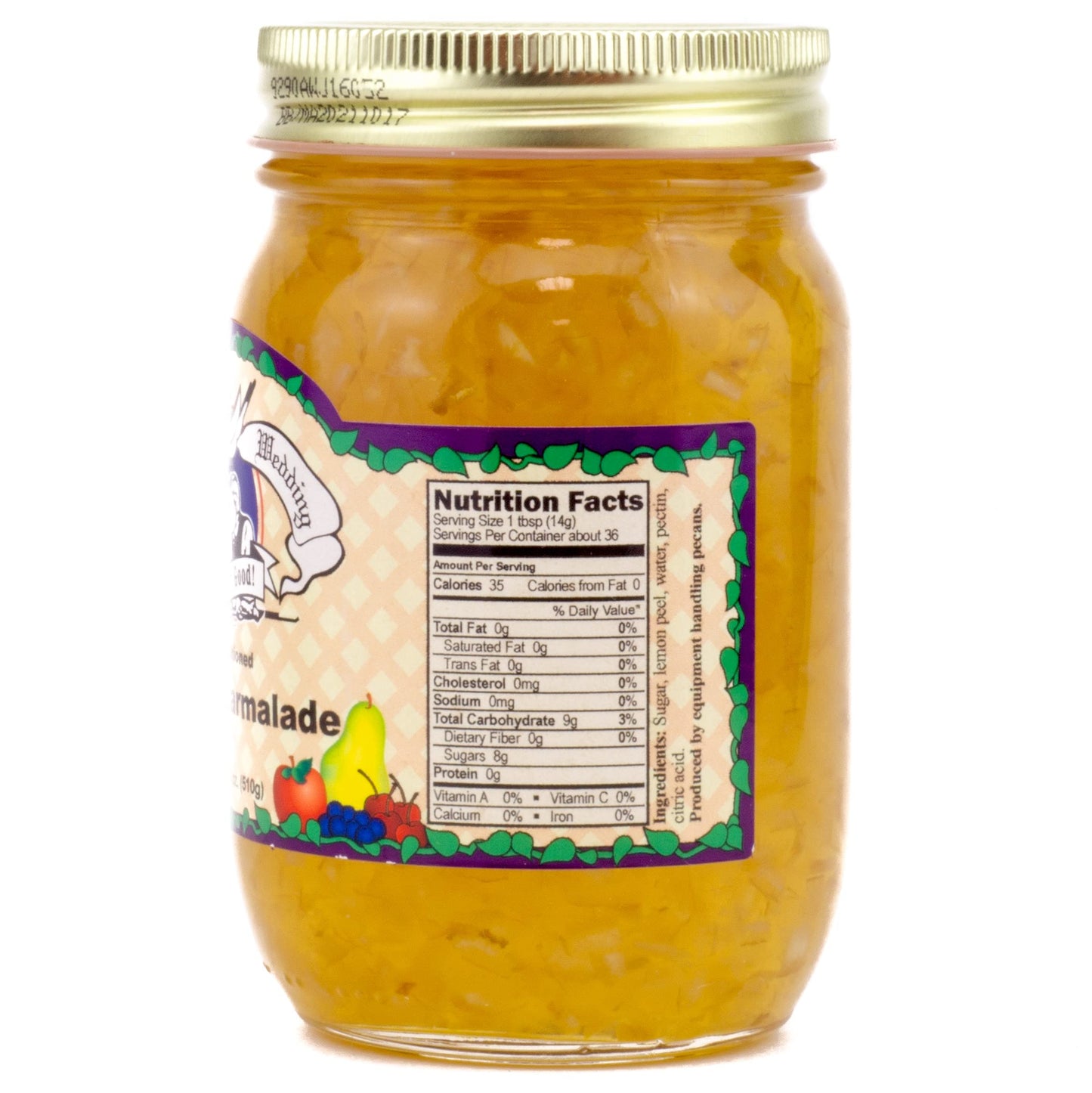 Amish Wedding Lemon Marmalade 18Oz
