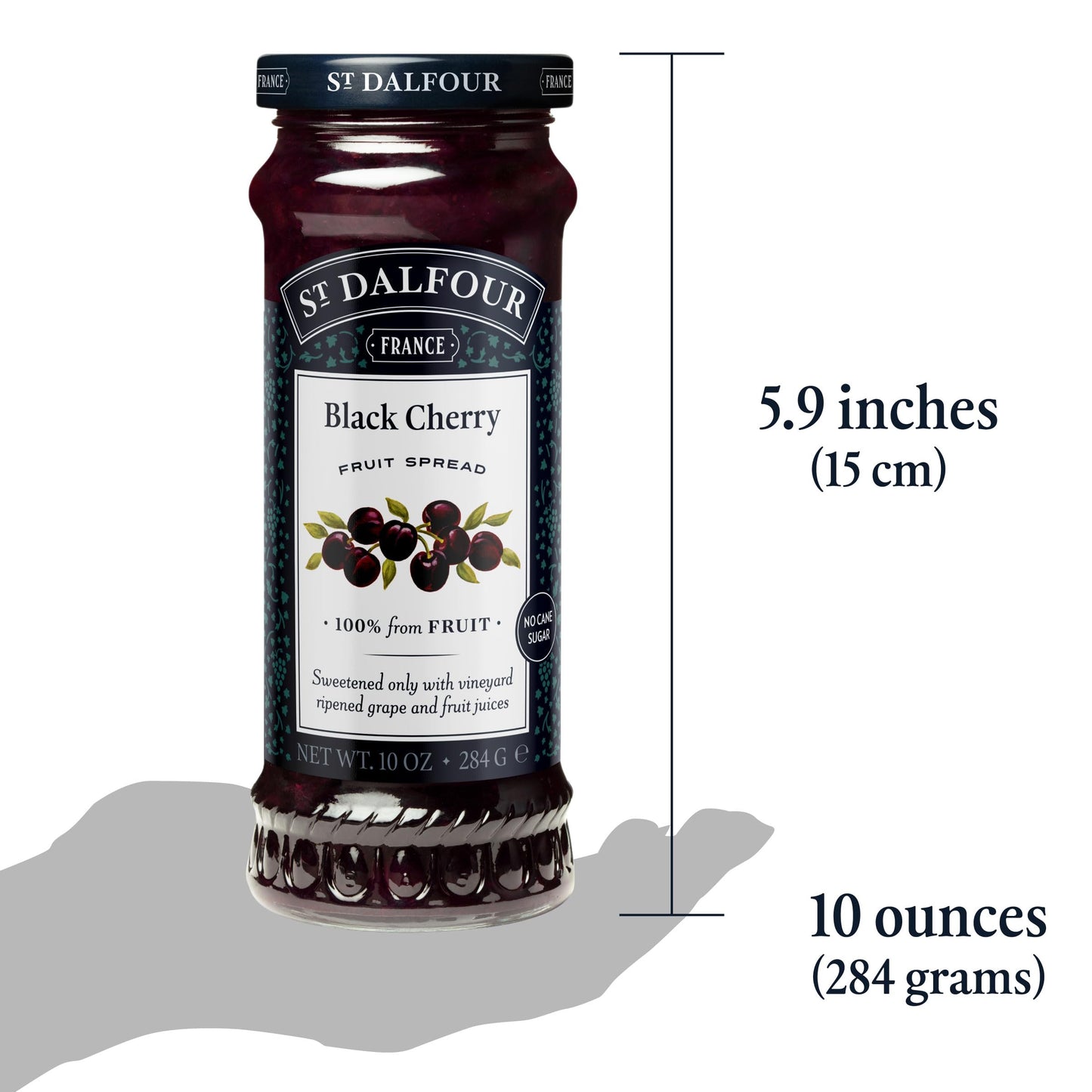 St. Dalfour Black Cherry Fruit Spread - 10oz - 100% from Fruit  No Artificial Ingredients  Non-GMO  No Cane Sugars  All Natural  Made in France