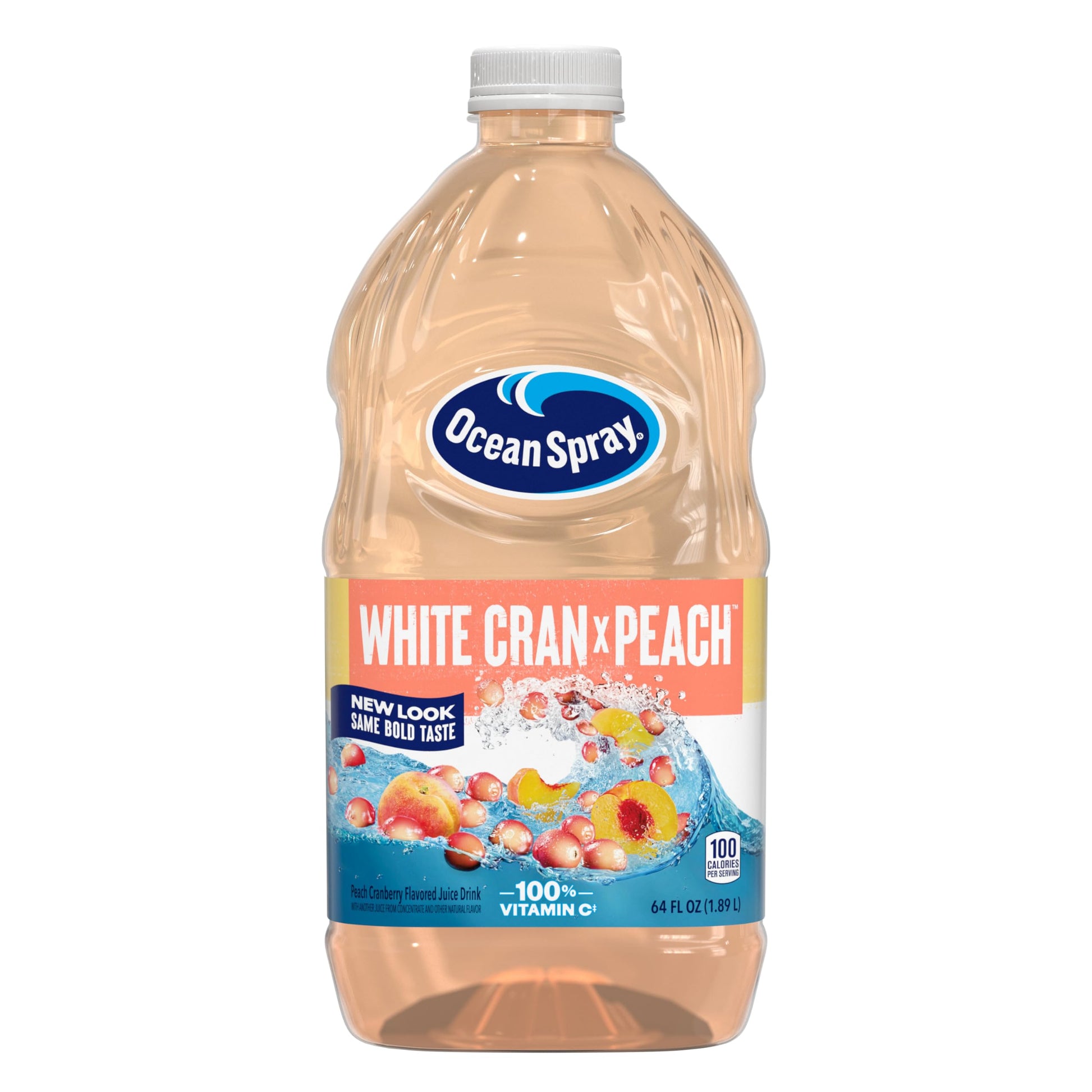 Ocean Spray White Cran-Peach Juice Drink  64 Fl Oz Bottle (Pack of 8)