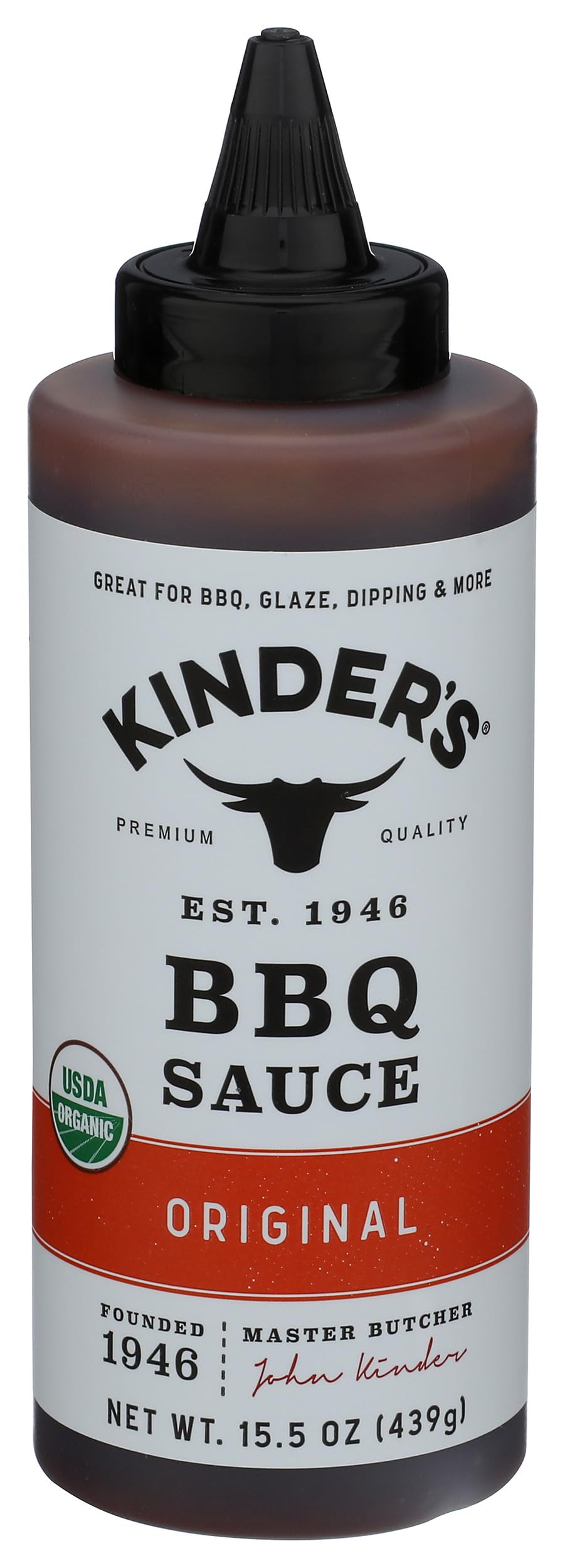 KINDERS Organic Mild BBQ Sauce 15.5oz, 15.5 OZ