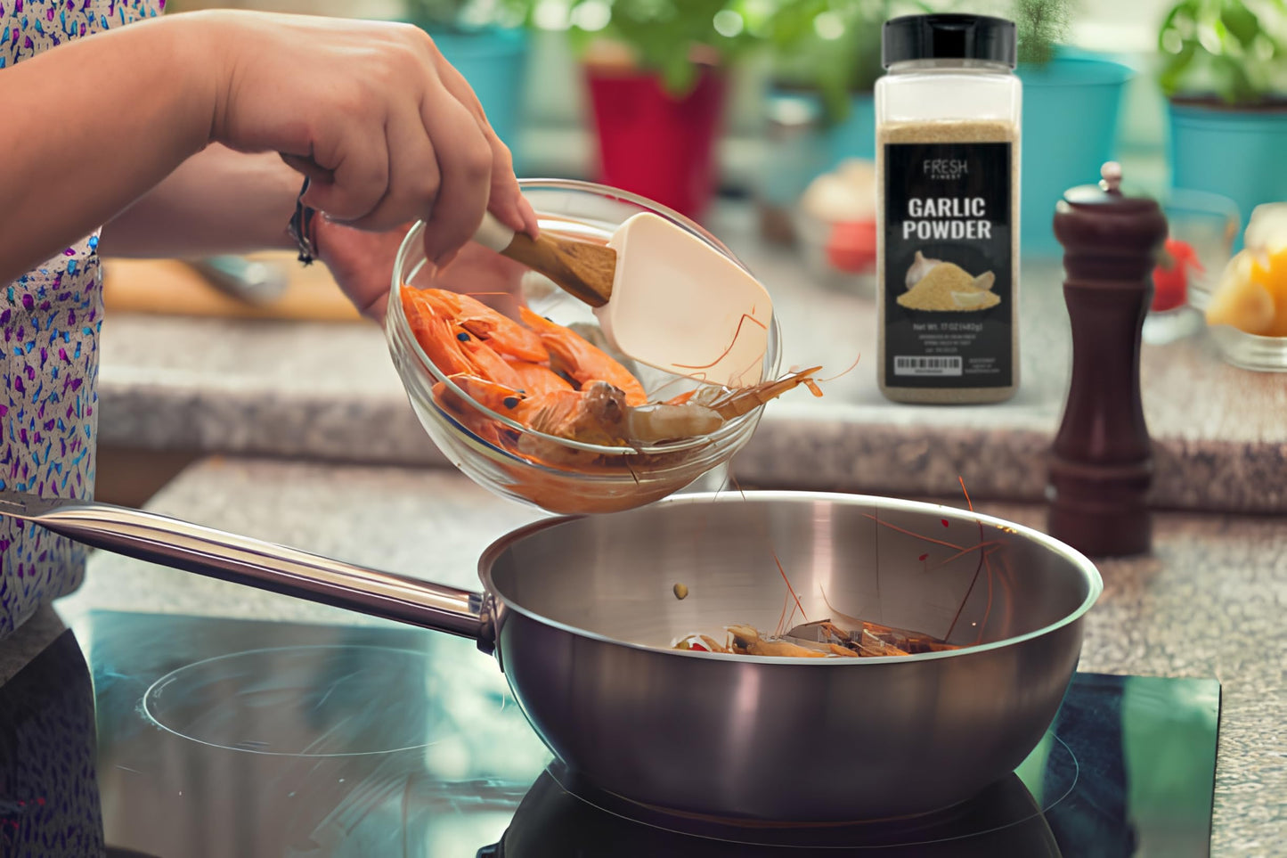 Fresh Finest Premium Garlic Powder - 17Oz Bottle - 100% Pure, Non-Gmo, Gluten-Free, Ground Garlic Spice For Cooking