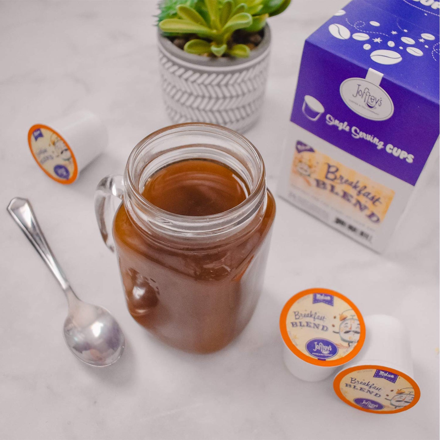 Joffrey'S Coffee - Breakfast Blend, Rich Coffee Blend, Artisan Medium Roast, Arabica Coffee Beans, Smooth-Bodied Blend, Balanced