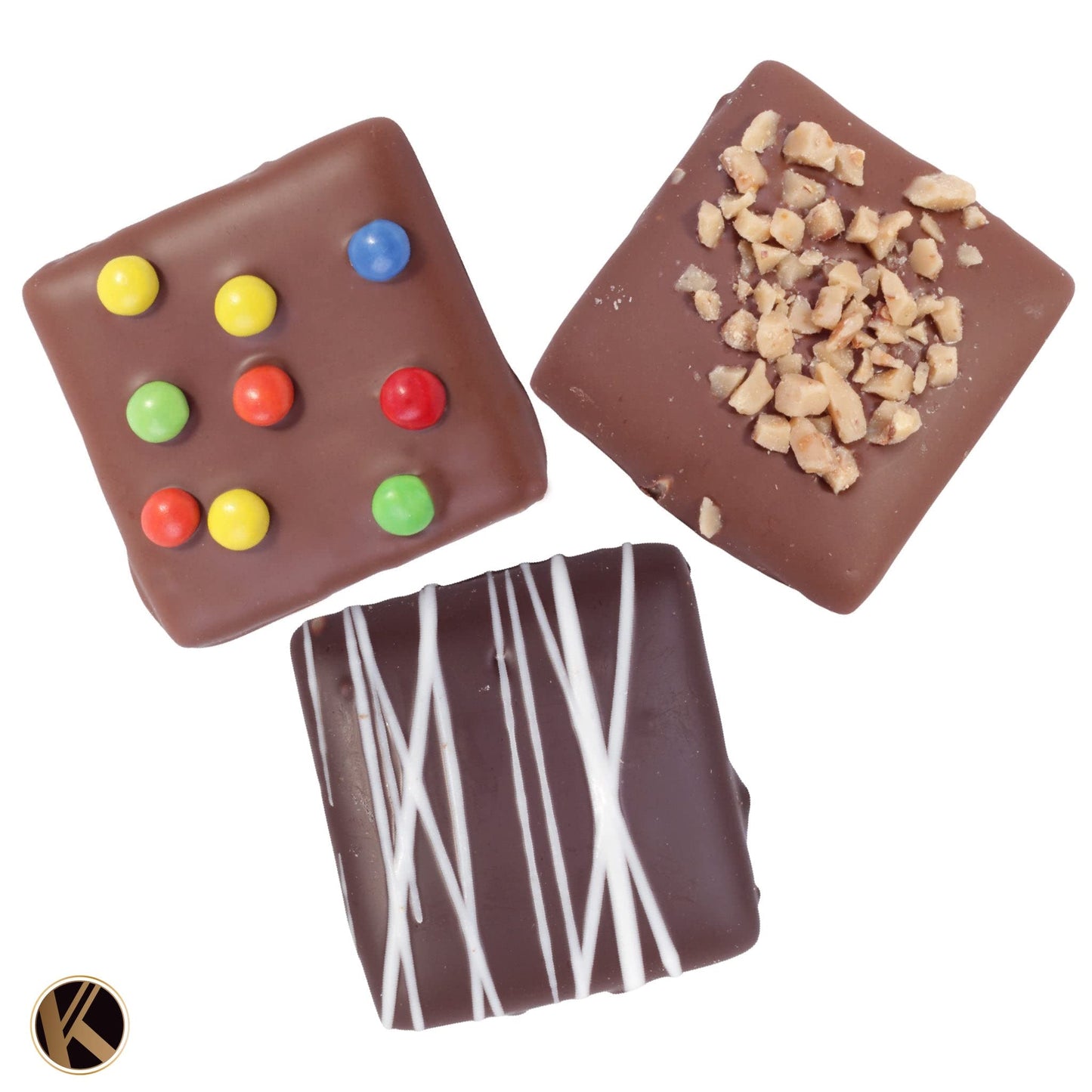 Kremery Creamy Chocolate Cravings - Fathers Day, Chocolate Covered Graham Crackers Cookies Gift Basket, In Sectional Gift Box (9