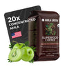 Amla Green Organic Ground Superfood Coffee, Medium Roast Gourmet Coffee With Antioxidant Rich Indian Gooseberry, 100% Arabica Sp