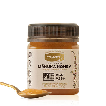 Comvita Manuka Honey MGO 50+ Multifloral - Raw Manuka Honey New Zealand, Pure & Unpasteurized for Tea & Wellness, Superfood Suga