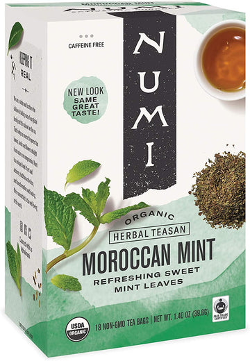 Numi Tea Moroccan Mint Herbal Tea (3X18 Bag)