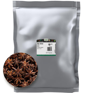 Frontier Co-op Organic Whole Star Anise, 16 oz (Pack of 3)