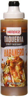 Herdez Taqueria Street Sauce, Habanero, Fiery Hot Taco Sauce, 9 oz Squeeze Bottle, 8 Pack