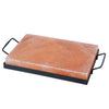 Focus Nutrition Pink Himalayan Salt Block for Grilling and Cooking - Food Grade, 1 Count, Removable Metal Tray