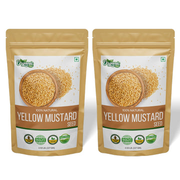 Organic Zing Yellow Mustard Seeds (227 Gm) Pack Of 2