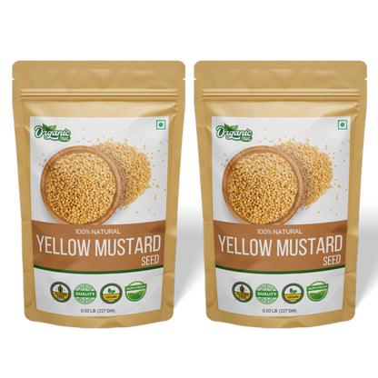 Organic Zing Yellow Mustard Seeds (227 Gm) Pack Of 2