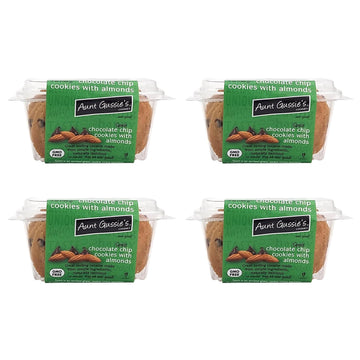 Aunt Gussie'S - Spelt Sugar Free Chocolate Chip Cookies With Almonds - 4 Pack
