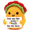 Mini Gifts for Him Her Couple Valentines Day Anniversary Romantic Handmade Crochet Taco Love Gift for Women Men Boyfriend Girlfr