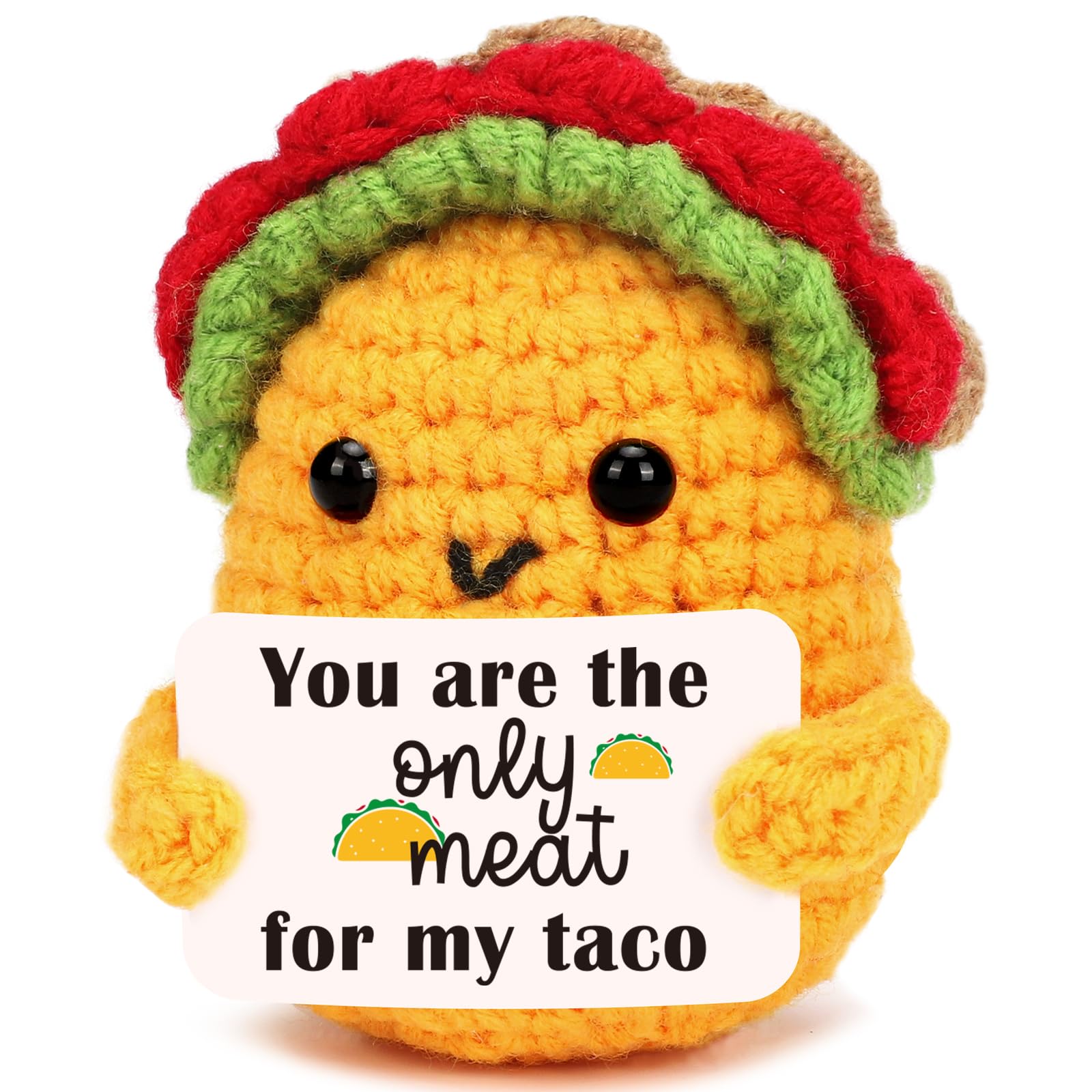 Mini Gifts for Him Her Couple Valentines Day Anniversary Romantic Handmade Crochet Taco Love Gift for Women Men Boyfriend Girlfr
