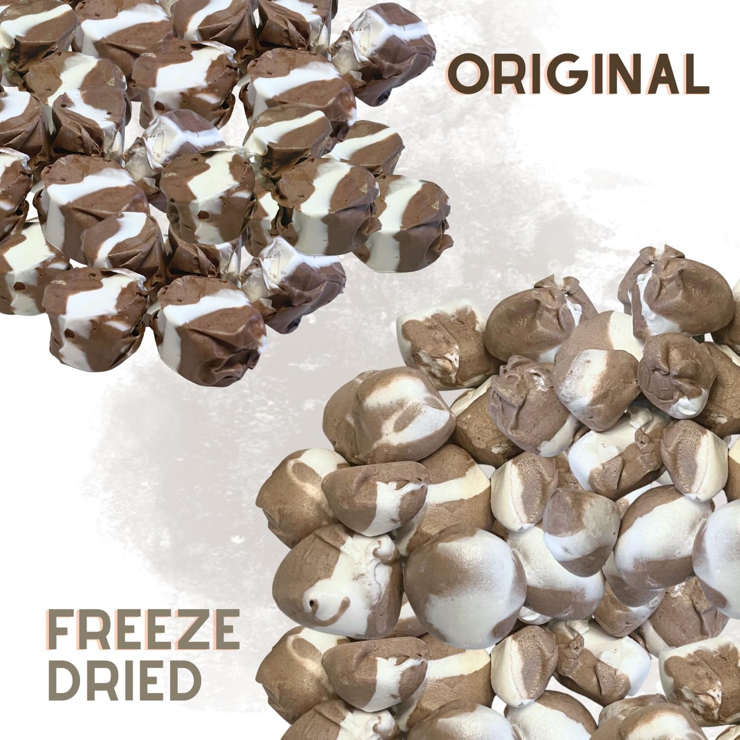 Airmont Farm Freeze-Dried Candy Salt Water Taffy, Cookies and Cream, 2 oz, Bite-Sized Pieces, Deliciously Crunchy Snack