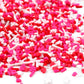 Heart Sprinkles Valentines Edible Sprinkle Mix 7 ounces Red Pink White Heart Shapes Jimmies Perfect for Cake Decorations Baking 