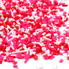Heart Sprinkles Valentines Edible Sprinkle Mix 7 ounces Red Pink White Heart Shapes Jimmies Perfect for Cake Decorations Baking 