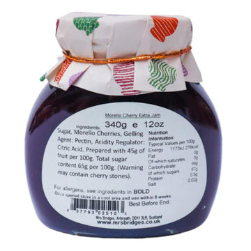 Mrs Bridges Morello Cherry Preserve, Made In Scotland, 12Oz Jar (Pack Of 3)