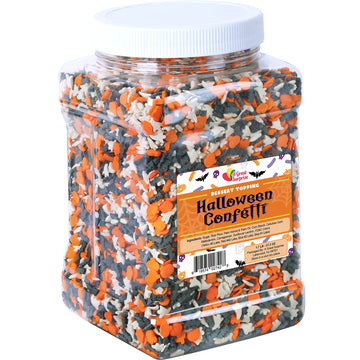 Halloween Sprinkles Bulk - 1.7 Lb - Bat, Pumpkin & Ghosts Confetti Sprinkles - Spooky Toppings - Great For Cookies, Cupcakes, Fall