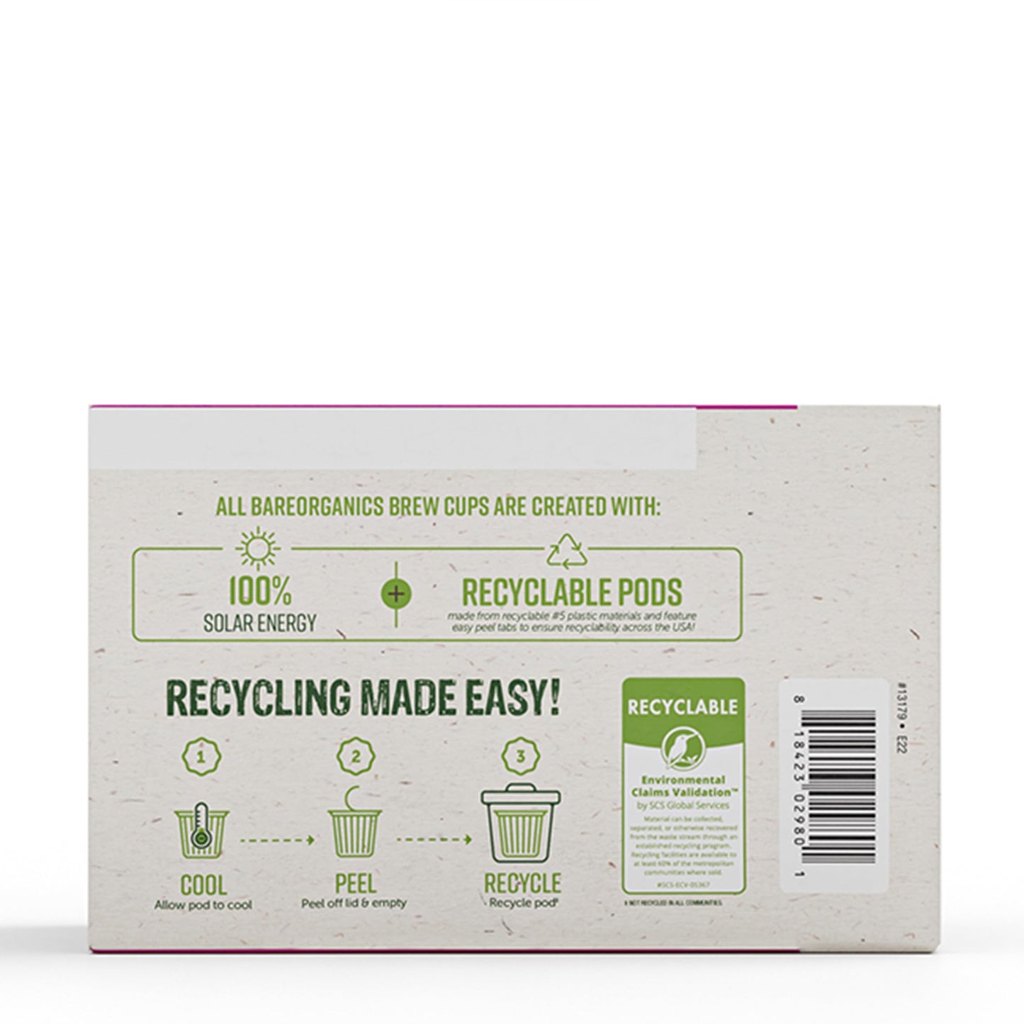 BareOrganics Radiant Tea withuperfoods & Probiotics | Compatible Tea Pods | USDA Certified Organic, Vegan, Non-GMO & Recyclable,