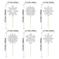 Gyufise 36Pcs Snowflake Cupcake Toppers Glitter Winter Frozen Theme Snowflake Cupcake Picks For Winter Wonderland Baby Shower Ki