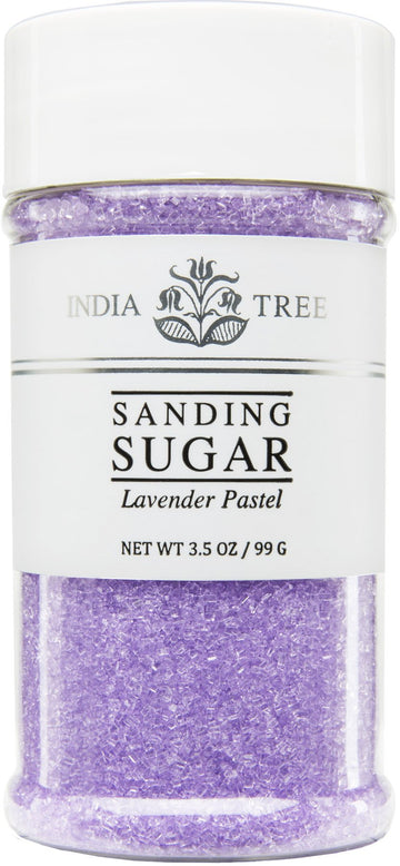 India Tree Lavender Pastel Sanding Sugar, 3.5 oz