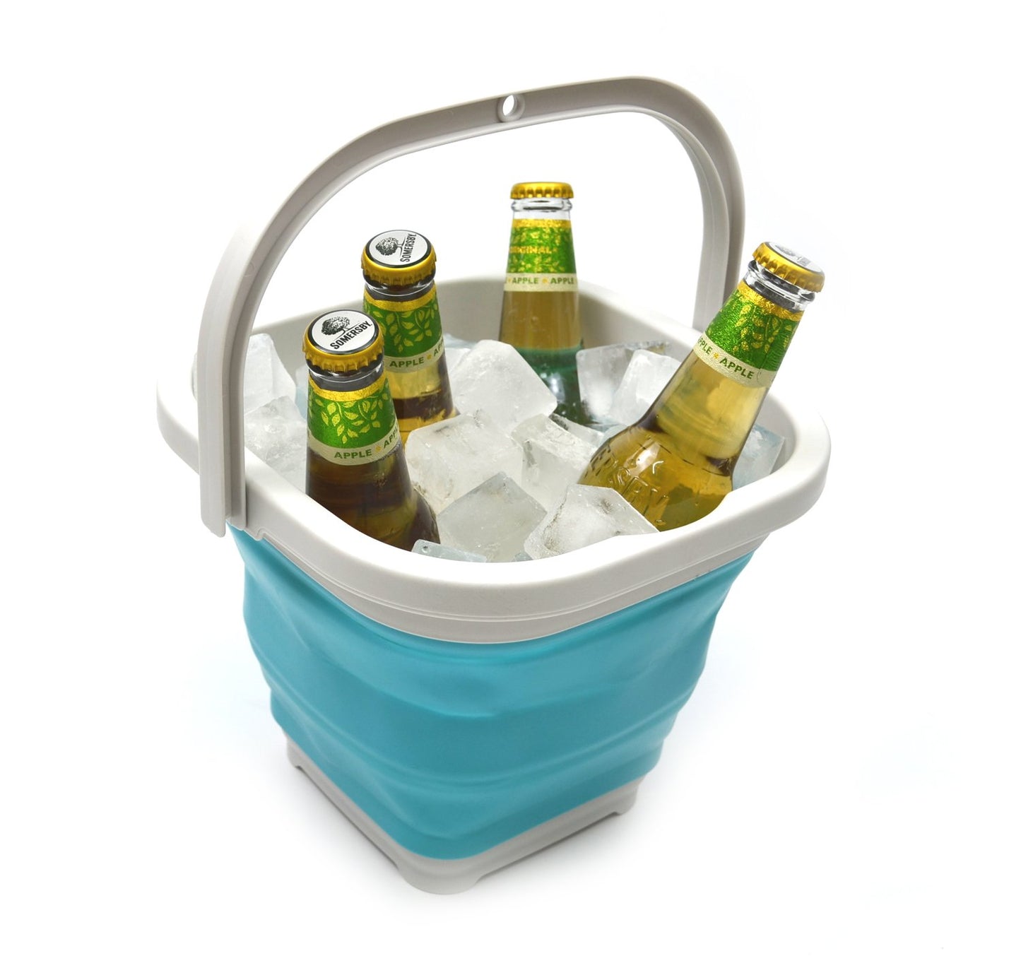 Sammart 2.6L (0.68 Gallon) Super Mini Sqare Collapsible Plastic Bucket - Foldable Square Tub - Portable Fishing Water Pail - Spa