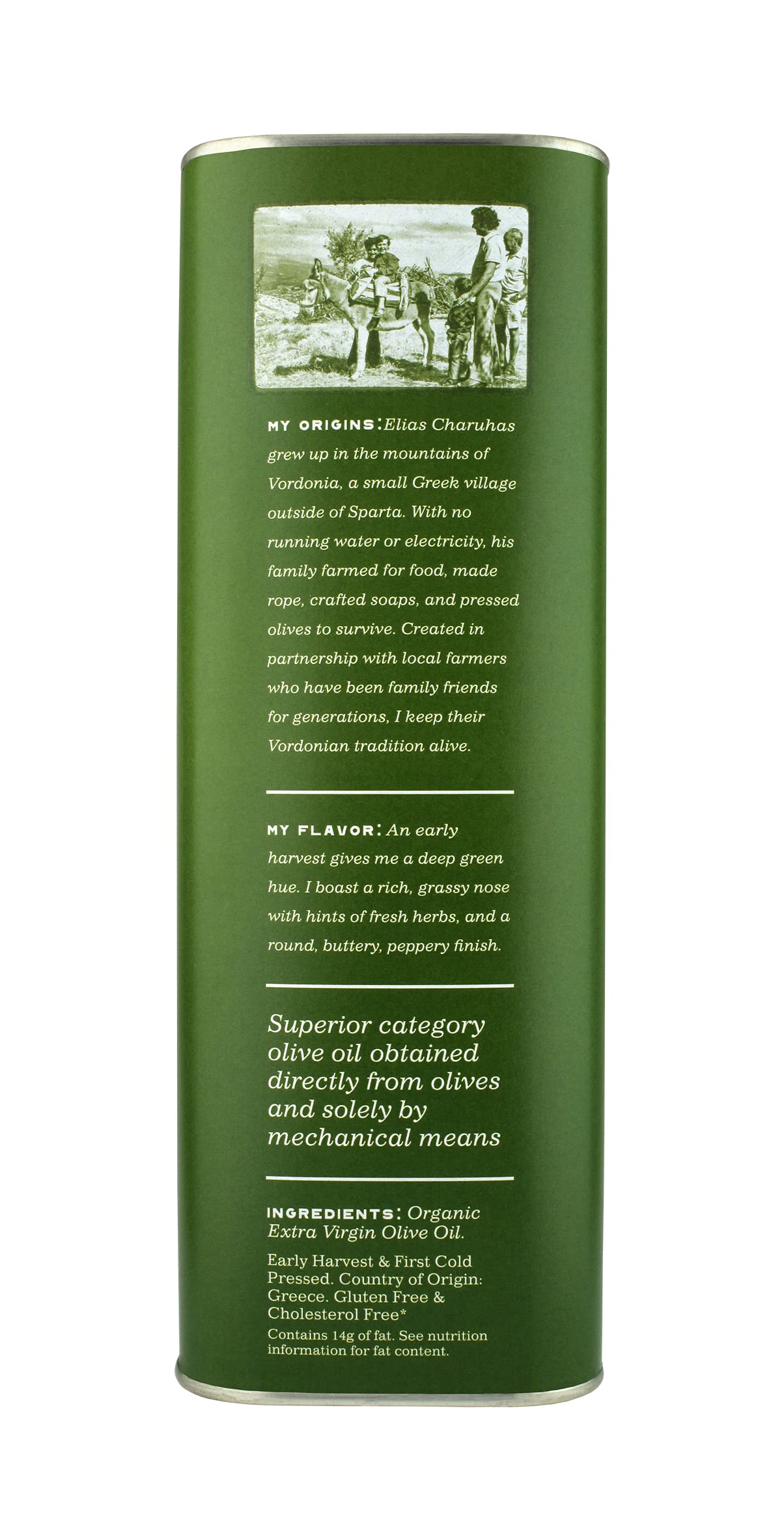 Ancient Foods Keros Greek Organic Extra Virgin Olive Oil - Cold Pressed Olive Oil From Greece, High Phenolic Organic Olive Oil F