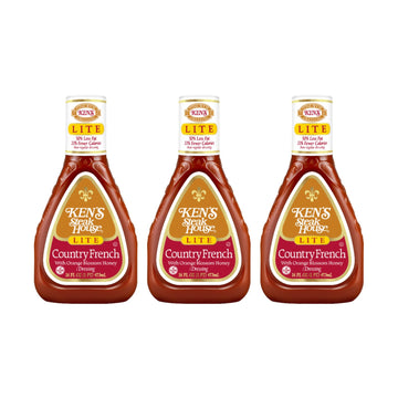 Ken's Steak House Lite Country French with Orange Blossom Honey Dressing, 16 Fl Oz (Pack of 3)